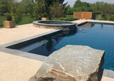 Dive rock, spa, pool