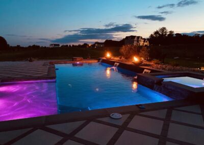 Fire bowls at night