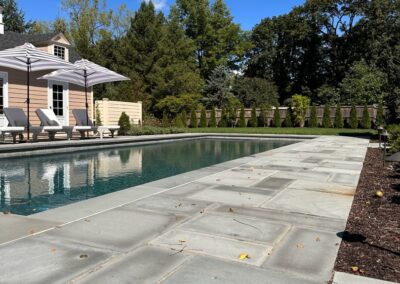 Rectangle pool with autocover