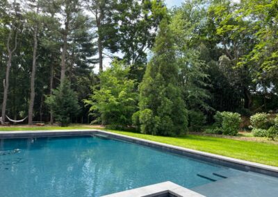 Rectangle pool with sunshelf and spa