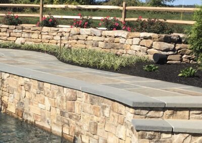 Stone wall and steps