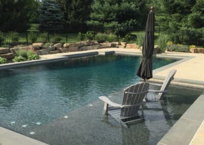 Sun shelf, pool