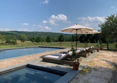 Swimming pool, detached spa