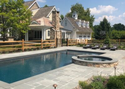 Raised spa, pool