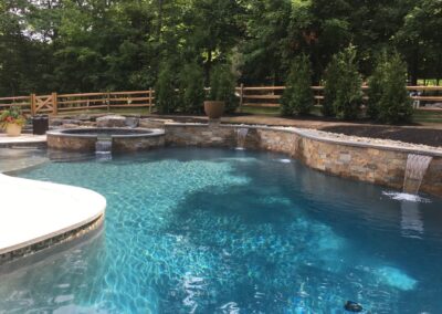 Waterfalls, spa, pool